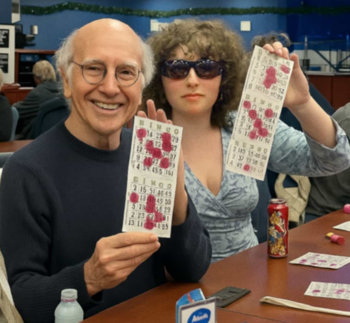 Malka with Larry David